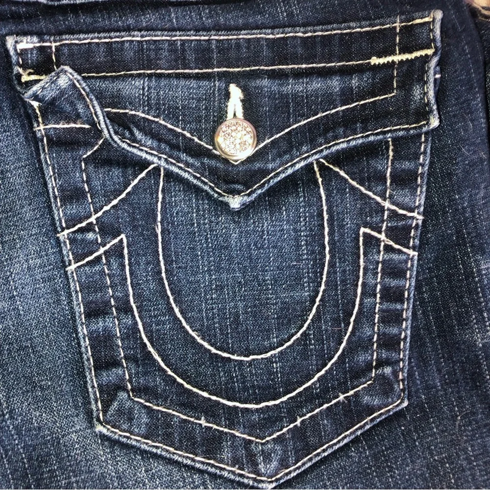 True Religion Becky Womens Black Swarovski Crystal Jeans Size 30 Beautiful. - Picture 3 of 12